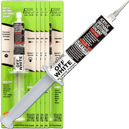 30mL Pre-Filled Precision Caulk Applicator Off WT 5-Pack - color: Off White