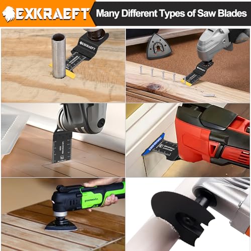 136 PCS Multi Tool Blades Kit, Oscillating Blades with Sandpaper