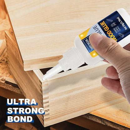 Wood Super Glue, Clear Instant Glue for Wood Furniture Heavy Duty, Crafts - size: 100g