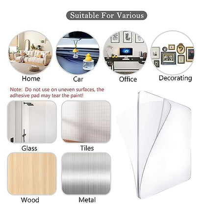 Medsuo 10pcs 2.4" Clear Double Sided Adhesive Pads for Mounting Waterproof