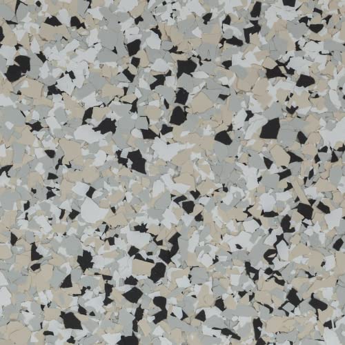 Colored Epoxies 40 LB Decorative Vinyl Flakes for Epoxy Garage Floors - color: Cabin Fever Flake