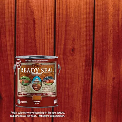 Ready Seal Exterior Wood Stain & Sealer, Redwood, 1 Gallon - color: Redwood, size: 1 Gallon