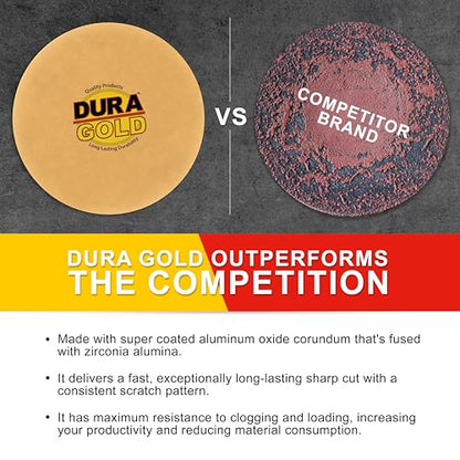 Dura-Gold Premium 2" Gold Hook & Loop Sanding Discs - 600 Grit (Box of 30) - size: 600-Grit