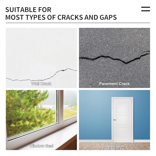 Backer Rod Foam Gap Filler Crack Filler for Concrete Repair Caulk Saver Backing Rod Concrete Expansion Joint Rope Caulk for Sealing Gaps, Expansion Joints, Crack Filling (Black,1/4 Inches x 10 Feet) - size: 1/4 Inch x 10 Feet