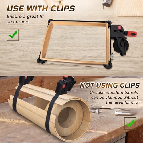 Sebupar Strap Clamp, 23 ft Variable Angle Band Clamp for Woodworking, Picture Frame, Barrel & Irregular Shaped Items - size: 1 PACK
