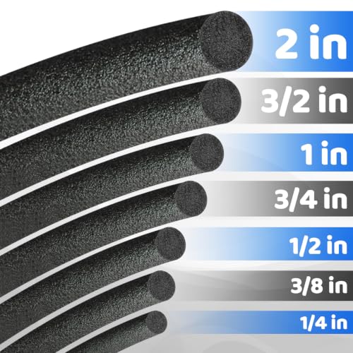 Backer Rod Foam Gap Filler Crack Filler for Concrete Repair Caulk Saver Backing Rod Concrete Expansion Joint Rope Caulk for Sealing Gaps, Expansion Joints, Crack Filling (Black, 1/4 Inch x 100 Feet) - size: 1/4 Inch x 100 Feet