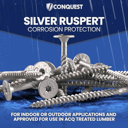 Conquest Structural Wood Screws, 0.275" x 3 1/2" - size: 0.275" x 3 1/2"