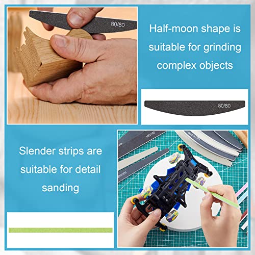 Honoson 60 Pcs Sanding Sticks for Plastic Models and Sanding Twigs, Style 1 - style: Style 1