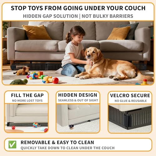 Under Couch Blocker for Pets & Toys, 1.6" Tall, Fits Gaps Up to 1.6", 8 PK - size: 1.6" Height 8Pcs