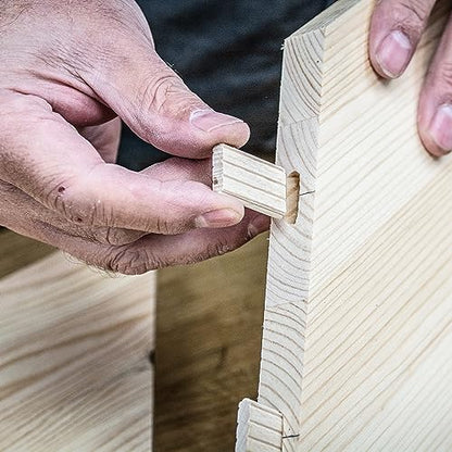Trend 100pcs Beech Wood Dominos 6 x 30mm for Festool Domino Machine, 1/4 Inch x 1 3/16 Inches Loose Tenons for Woodworking Joinery and Furniture Framing, TEN/6X30/100 - style: 1/4" x 1-3/16" (6 x 30mm) 100pcs