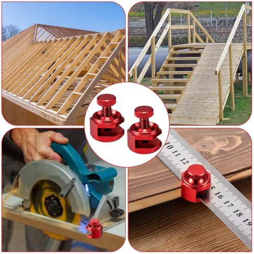 4 Pack Stair Gauge Set, Layout Tool for Framing Square, Red - color: Red