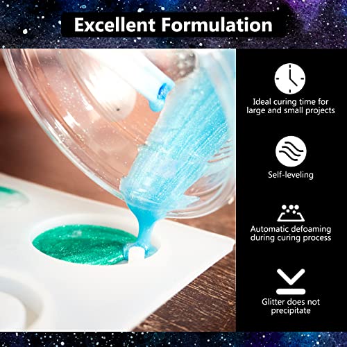 32OZ Epoxy Resin Kit, Clear Resin No Yellowing No Bubble for Molds & Craft - size: 32OZ