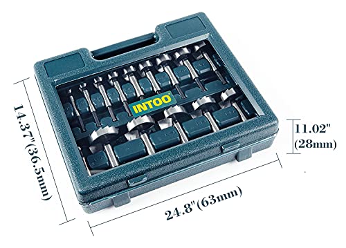 INTOO Hex Shank Forstner Bit Set 16 pcs Multi Sided Shank Wood Drill bit Set - style: 16 PCS