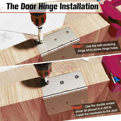 Garosa Door Hinge Installation Kit Adjustable Template