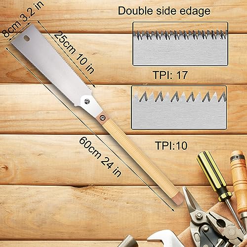 10” Blade Hand Saw, Double Edge Japanese Pull Saw, SK5 - style: 10" hand saw