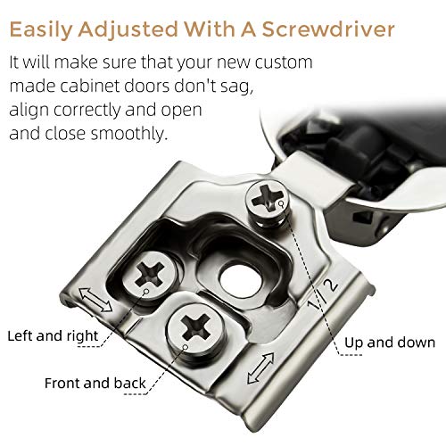 Soft Close Hinges for Kitchen Cabinet Hinges, 1/2 Inch Overlay, 2 Pack - size: 1/2 inch Overlay