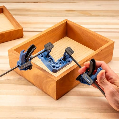Rockler Clamp-It Mini Assembly Squares 4-Pack - 90 Degree Clamping Squares for Woodworking - Corner Square Clamp for Boxes Drawers Frames, Positioning Squares, Right Angle Clamp Tool.