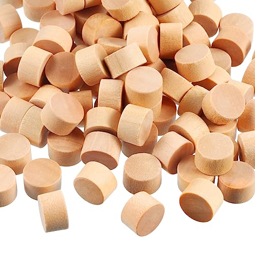 200-Piece 1/2 Inch Wooden Button Plugs - Flat Head Screw Hole Plugs - size: 1/2 Inch