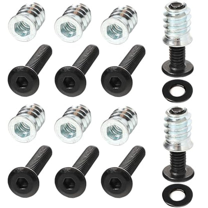30 Sets 1/4-20 Threaded Inserts and Bolts Kit for Woodworking Wood Inserts and Bolts - size: 1" Bolts, style: 15mm Threaded Insert
