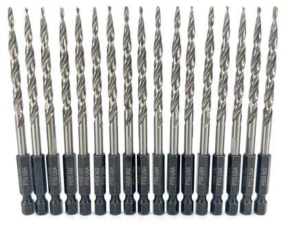 TG USA 16Pc #10 (3/16") Replacement Countersink Drill Bit Set Tapered Bits - size: #10 (3/16"), style: 16 Bits w/o cutter