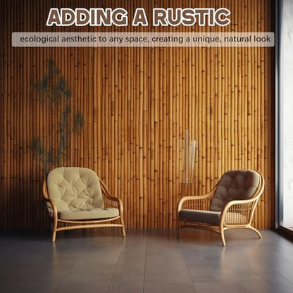 24 Pack 6ft Bamboo Slat Wall Panels, Vertical Wood Slat Accent Wall Kit for Modern Interior Decor, DIY Decorative Ceiling Panel System, Light Bamboo Finish, Easy Install