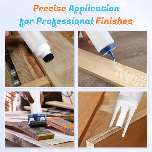 Amyhill 8 oz Wood Glue Applicator Set, Empty Wood Working Glue Bottle