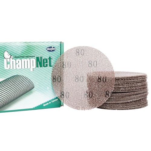 Mesh 5 inch 6 inch Sanding Discs 35PCS Hook and Loop Sanding Discs, Dust-Free, Ideal for Metal, Wood, Composites, Stock Removal, and Fine Finishing (5in, 80 Grit) - style: 5in, 80 Grit