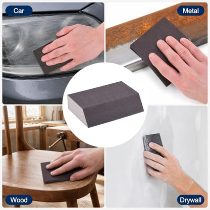 8Pcs 240Grit Angled Sanding Sponges Wet Dry Sanding Blocks - size: 240 Grit