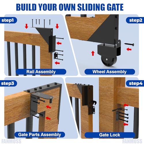 Sliding Gate Hardware Kit, Sliding Deck Gate Kit, Anti Sag Gate Kit