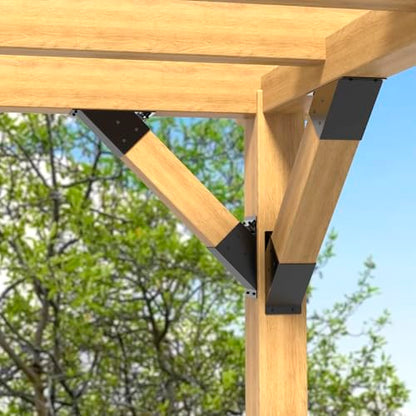 4-Pack 4x4 45-Degree Pergola Bracket Angle Reinforcing Support Anchor - style: 4"x4" 45 degree