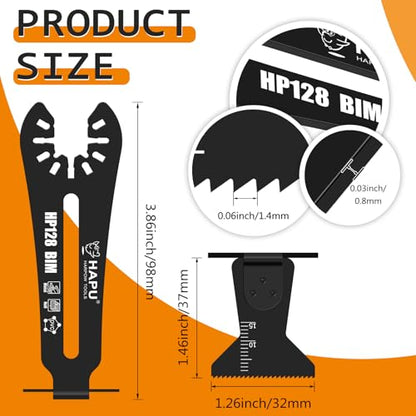 3-Pack Bi-Metal 1-1/4" 90° Reach Oscillating Tool Blades