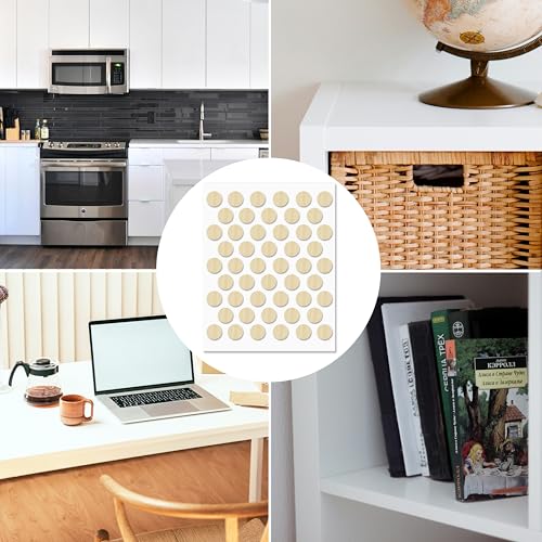 Self-Adhesive Screw Hole Stickers PVC Cover Caps Dustproof for Wooden Furniture Cabinet (50, Maple, 0.55 inch - 14 mm) - color: Maple, size: 0.55 inch - 14 mm
