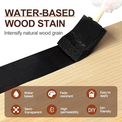 Boncart 8.45 FL.OZ Water-Based Wood Stain (Walnut) - color: Walnut