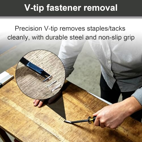 3Pcs Heavy Duty Upholstery and Construction Staple Remover with Tack Puller Tool, Nail Puller, Carpet Remover for Removing Nails,Staples,and Tacks for Carpet,Furniture,Floor,Photo Frame,Wooden - color: 3 Pcs
