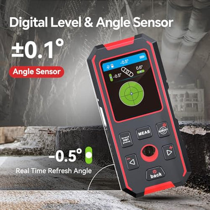 NOYAFA Stud Finder Wall Scanner Rechargeable, Laser Measure 60M/196ft