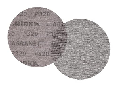 Mirka Abranet 6 Inch 320 Grit Mesh Sanding Discs, Hook and Loop, 10 Pack - size: 320