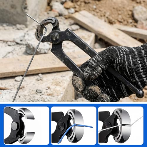 6 Pcs Pry Bar Set, 8 oz Claw Hammer, 10" Paw Nail Puller, 7" and 9" Flat Claw Pry Bars, 8 Inch End Cutting Pliers with Gloves, Utility Bar Set for Baseboard, Floor, Nails Removal