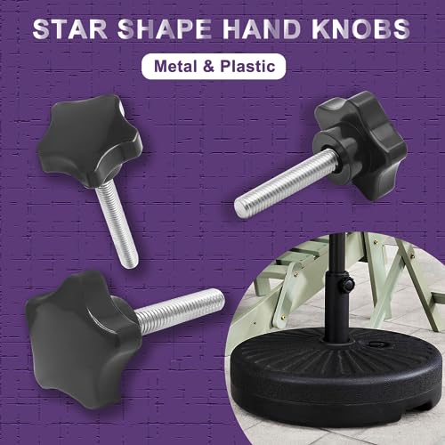M8 x 40mm Thread Star Knobs, 6 Pieces - size: M8 x 40mm (6 pcs), style: Star Handle