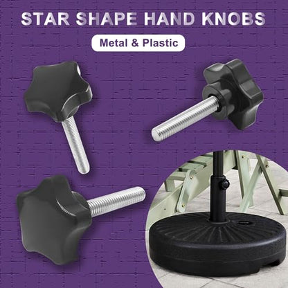 M8 x 40mm Thread Star Knobs, 6 Pieces - size: M8 x 40mm (6 pcs), style: Star Handle