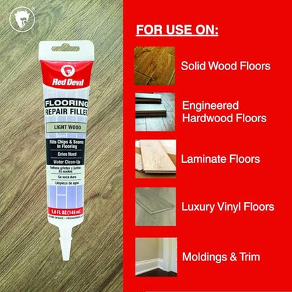Red Devil 056020 Flooring Repair Filler, 5 oz., Light Wood, 1 Pack - color: Light Wood, size: Pack of 1