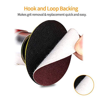 SPEEDWOX 100PCS 2" 320 Grit Sanding Discs, Hook and Loop No Hole Sandpaper - style: 320 Grit