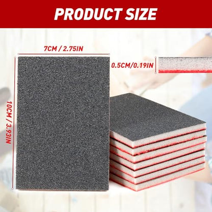 24 PCS Sanding Sponge Block 3000 Grit Wet Dry Sandpaper for Wood Metal - color: 3000g, size: 24 Pcs