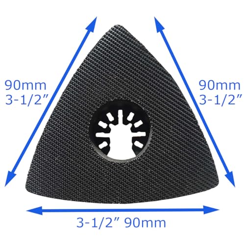 XXGO 4 Pcs 3.5 Inch 90mm Triangle Oscillating Multitool Sanding Pads - size: 3-1/2 Inch Triangle Sanding Pads - 4 Pcs