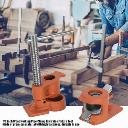 1/2 inch Pipe Clamp Jaws Vise Fixture Set Woodworking Tool Kit