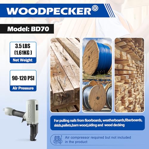 WOODPECKER BD70 Pneumatic Nail Puller Nail Remover Tool