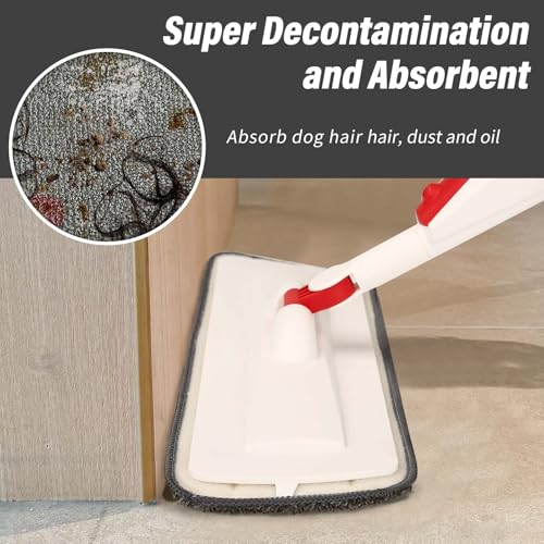 16.5" Microfiber Mop Pads Refills, 3 Pack Reusable Replacement Heads - color: 16"grey Plain*3
