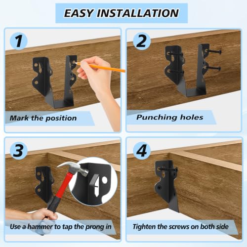 16 Pcs 2"x 4" Joist Hanger|Q235B Steel Face Mount Joist Hangers - size: 16 Pcs, style: 2"x 4"