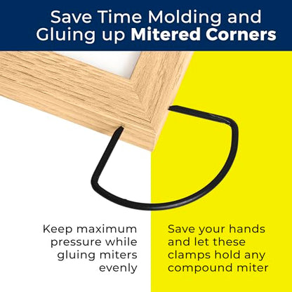 TOFL Miter Spring Clamps | 8 To A Package 1/2” to 3/4” | Woodworking - Picture Frames - Crown Molding - Wood Trim and More (1/2" to 3/4" Miter Spring Clamp) - size: 1/2" to 3/4" Miter Spring Clamp