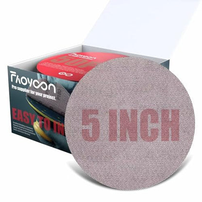5 Inch Sanding Mesh | Micro Mesh Hook and Loop Sanding Discs | Dust Free Net Sandpaper | 50 Pack Assortment 80 | 100 | 120 | 220 | 320 Grit | Wet and Dry Sanding Screen | Anti-clog/Last Longer - style: Assortment