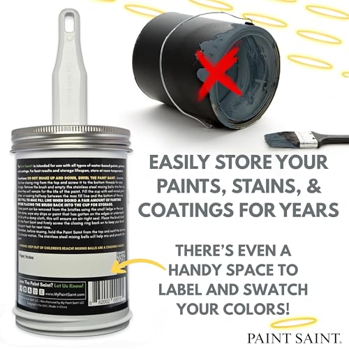 Paint Saint – 10 Airtight Touch Up Containers with Built-in Brush | Mess-Free Storage | Quick, Satisfying Touch Ups | Perfect for Homeowners or Industrial & Commercial Property Managers (10) - size: 1 Count (Pack of 10)